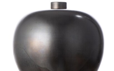 Paul BONIFAS (1893-1967), Vase boule à coverte émaillée noire