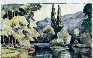 Paul Emile Pissarro (1884-1972) - Calvados : l'étang