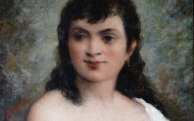 Pierre Miciol (1833-1905) - Portrait de jeune femme