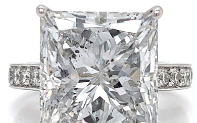 Platinum 13.49 Ct. GIA Certified Diamond Ring