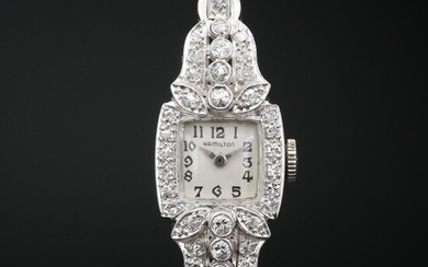 Platinum and 1.82 CTW Diamond Hamilton Stem Wind Wristwatch