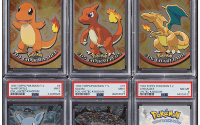 Pokémon Topps Series 1 Group of 6 PSA Graded...