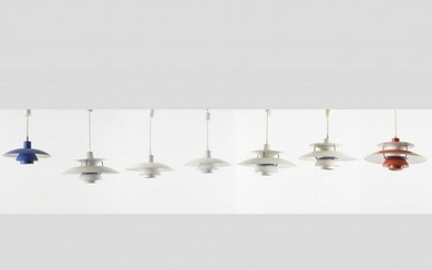 Poul Henningsen, Vour 'PH 5' and three 'PH 4' ceiling
