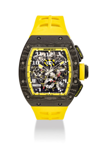 RICHARD MILLE. A VERY FINE AND RARE NTPT® LIMITED EDITION TONNEAU-SHAPED AUTOMATIC SKELETONISED FLYBACK CHRONOGRAPH WRISTWATCH WITH ANNUAL CALENDAR, SIGNED RICHARD MILLE, FELIPE MASSA MODEL, NO. 00/50, REF. RM011 AO CA, MOVEMENT NO. 5250, CASE NO....