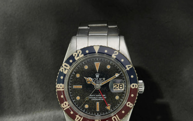 ROLEX. A FINE AND RARE STAINLESS STEEL AUTOMATIC CALENDAR BRACELET...