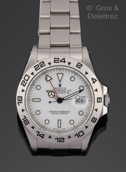 ROLEX - « Explorer II », Ref 16550 - Bracelet-montre... - Lot 300 - Gros & Delettrez