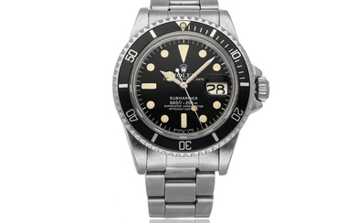 ROLEX | SUBMARINER REF 1680, A STAINLESS STEEL AUTOMATIC WRISTWATCH WITH DATE AND BRACELET CIRCA 1979