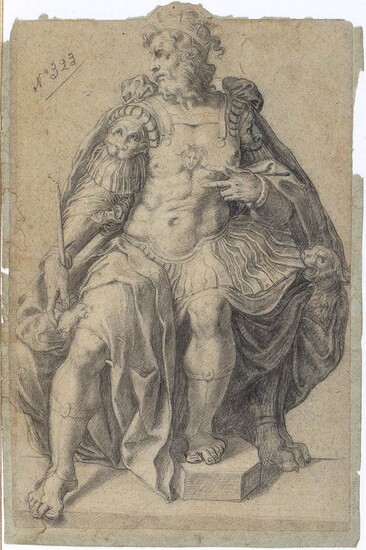 ROMAN SCHOOL, 17th CENTURY Figure of king in armor...