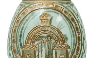 RUSSIAN GLASS EASTER LARGE EGG, 1780x