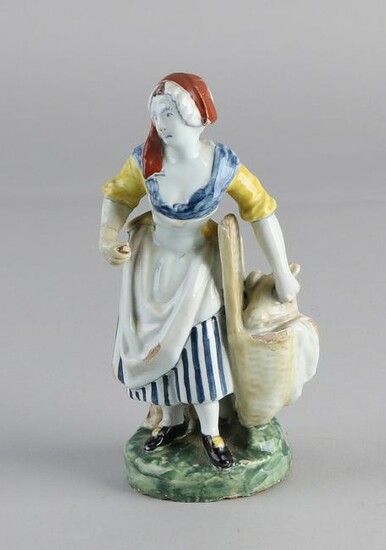 Rare 18th century Delft Fayence polychrome figure.