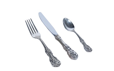 Reed and Barton Sterling Silver Flat Table Service, Taunton, Francis I Pattern, Introduced 1907, 162 Pieces, Weighable 184.1 ozt