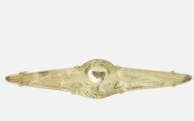Rene Lalique, 'Deux Aigles' glass brooch