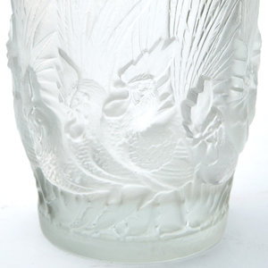 René Lalique Molded Frosted Colorless Glass Coqs et Plumes
