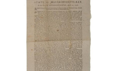 Revolutionary War Broadside Calling for Troops from