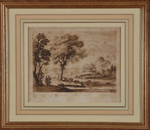 Richard EARLOM (1743-1822) Paire de paysages... - Lot 409 - Conan Belleville Hôtel d'Ainay