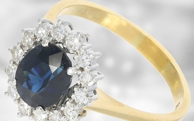 Ring: new and very nice vintage sapphire/diamond flower...