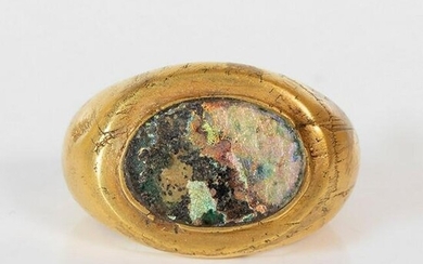 Ring with cabochon. Roman culture, 1st-2nd century AD.