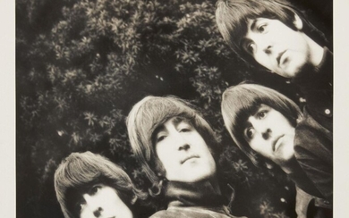 Robert Freeman, British, 1936-2019- The Beatles, Rubber Soul; sepia toned print on paper, 1989, signed and dated in black pen and numbered 5/25, also inscribed on the reverse in black pen, sheet 40.5 x 50.3 cm (unframed) (ARR)