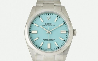 Rolex, 'Oyster Perpetual Turquoise' steel watch
