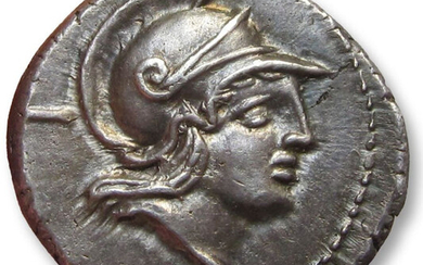 Roman Republic. P. Satrienus, 77 BC. Silver Denarius,Rome mint - control number I or control letter T