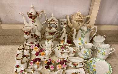 Royal Albert Old Country Roses, other tea wares, etc.