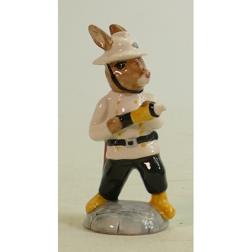 Royal Doulton bunnykins figure Fireman DB183: In a white col...