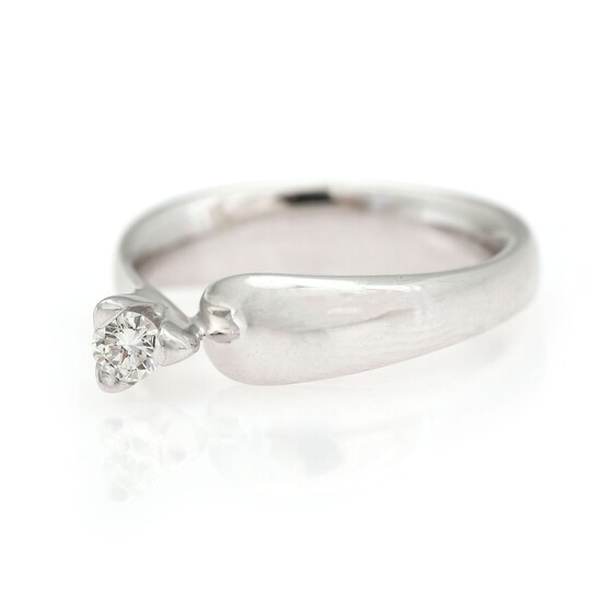 NOT SOLD. Ruben Svart: A diamond ring set with a brilliant-cut diamond weighing app. 0.15...