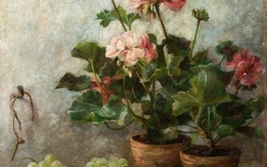 SEBASTIÃN GESSA (1840 / 1920) "Flower pots and