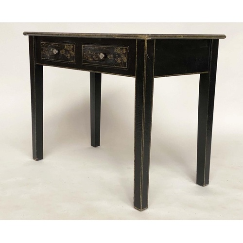 SIDE TABLE by Oka, lacquered and gilt chinoiserie decorated ...
