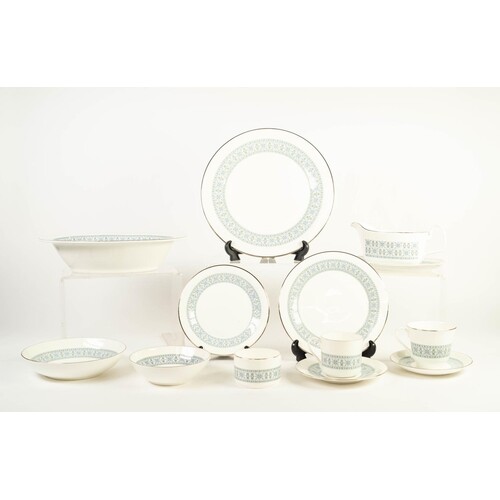 SIXTY FOUR PIECE ROYAL DOULTON COUNTERPOINT PATTERN CHINA PA...