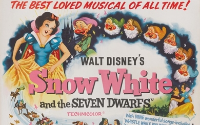 SNOW WHITE AND THE SEVEN DWARFS (1937) BRITISH RE-RELEASE POSTER, 1951