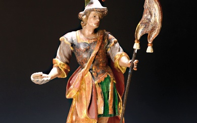 Sculpture of St. Jacob, southern German, 20th century, carved lime...