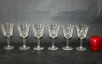 Set of 6 Waterford crystal wine glasses