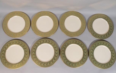 Set of 8 Lenox Gilt Enamel Dinner Plates