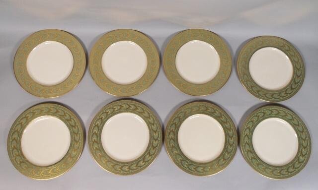 Set of 8 Lenox Gilt Enamel Dinner Plates