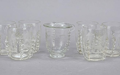 Seven glasses, 19th/20th c., 2