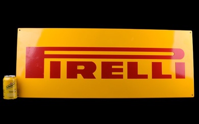 Sign - Pirelli - XXL 90cm Enamel sign of the company logo; something special and solitary on every wall!