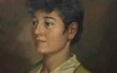 Signed Albert Abramovitz Oil on Canvas Portrait