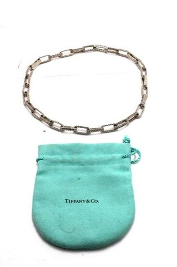 Signed Tiffany and Co 18kt WG and 2.50ct Diamond Link