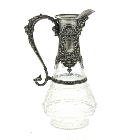 Silver Mounted Crystal Decanter.
