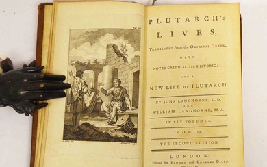 Six volume set of Plutarch's Lives by John and William...