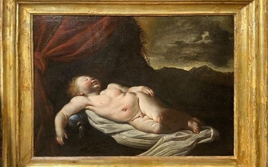 Luigi Miradori il Genovesino (Genova - Cremona) Attributed to, Sleeping baby