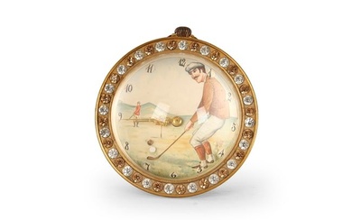 Small ball clock with golfer, around 1910/20