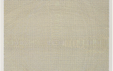Sol LeWitt ( Hartford 1928 - New York 2007 ) , "Blue grid, red circles, black and yellow arcs from adjacent sides" 1972 color silkscreen on BFK paper cm 37.8x 37.8...