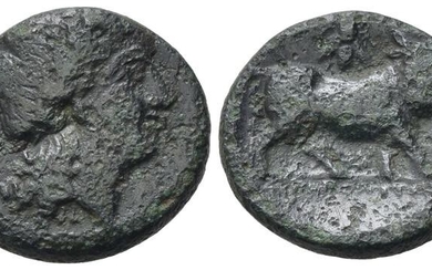 Southern Campania, Neapolis, c. 300-275 BC. Æ (17mm, 4.25g). Laureate...