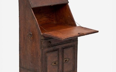Spanish Colonial Studded Leather Desk (Late 19th c.)