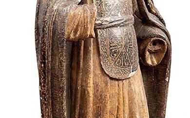 Statua in legno scolpito, raffigurante San Paolo