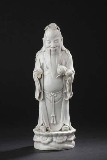 Statuette de shoulao en porcelaine blanc... - Lot 109 - Daguerre