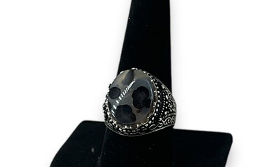 Sterling Silver and Agate Stone Ring