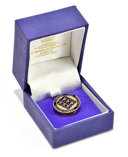 THE FOOTBALL ASSOCIATION COUNCIL; a 9ct yellow gold and blue...